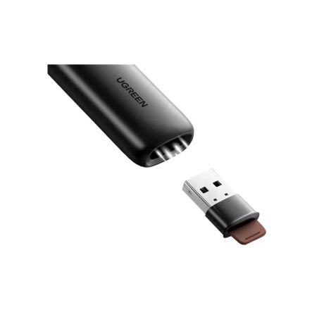 Лазерная указка UGREEN LP479 (2,4 Гц, управление до 100 м, лазер 200 м, USB-A, 1хААА батарея) 50654