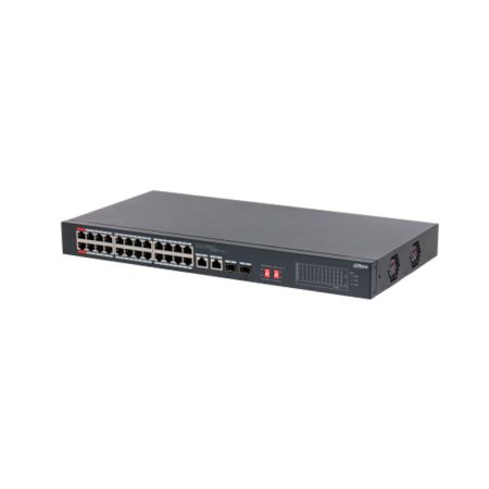 Коммутатор сетевой PoE DAHUA DH-S3226-24ET-240 24xPoE 100Mb/s неуправляемый
