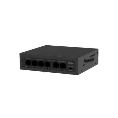 Коммутатор POE Imou SF106P (4 x 100Mbps/ 2 Uplink x 1 Gigabit/ POE 250m/ Metal/ 45W)