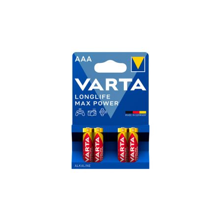 Батарейка Varta AAA Micro Longlife MaxPower LR03 1.5V щелочная (алкалиновая) (4 шт блистер)