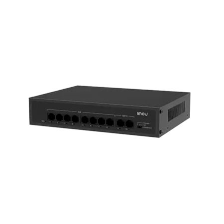 Коммутатор POE Imou SF110P (8 x 100Mbps/ 2 Uplink x 1 Gigabit/ POE 250m/ Metal/ 65W)