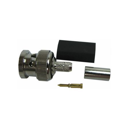 Разъем BNC под обжим папа средний с термоусадкой