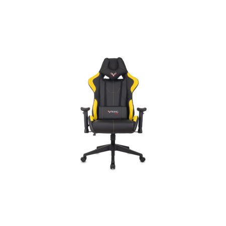 Кресло игровое Zombie VIKING 5 AERO  черный/желтый с подголовником