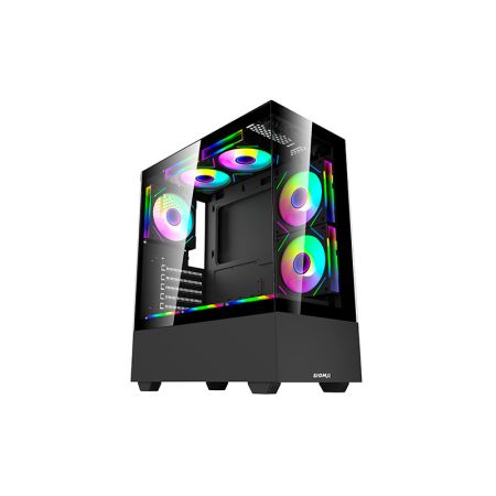 Корпус SIGMA SX-380A Black (БЕЗ ВЕНТИЛЯТОРОВ В КОМПЛЕКТЕ)
