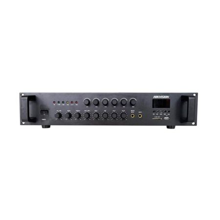 Усилитель для фоновой музыки HIKVISION DS-QAE0A120G1-VB6 (BT. USB. AUX. 120W.6 zone)