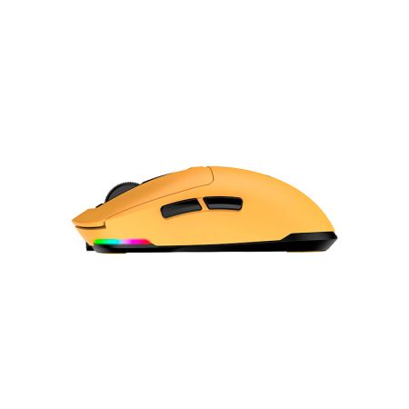Беспроводная мышь Meetion Air GW24 Yellow (Wired+2.4G+BT, DPI: max 8000, 5 кнопок, RGB)
