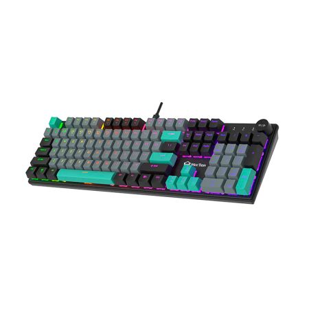 Проводная клавиатура Meetion MK009RDP dark RUA (MK009: 104/105+1клав, Mechanical, Red Switch, Rainbow, Type-C)
