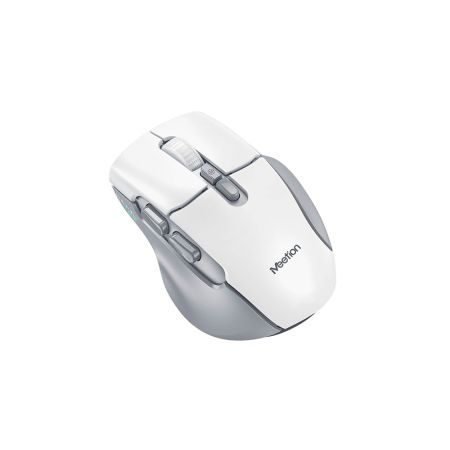 Беспроводная мышь Meetion BTM001 White+Gray (DPI:max2400, LED.silent.7 кнопок, подключение: 2.4G, Bluetooth)