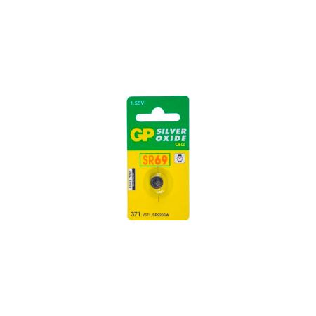 Батарея Silver Oxide GP 371-2A1 SR69 1.5V/40mAh (щелочная) (1шт блистер)