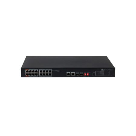 Коммутатор сетевой PoE DAHUA DH-PFS3218-16ET-135 16xPoE 100Mbt/s управляемый