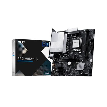 MSI PRO H810M-B (LGA1851, Intel H810, 2x DDR5 7200MHz, 1x PCIe x16, 1x M.2, 4x SATA, 2.5GbE, 6x USB Rear, 1x DP, 1x HDMI)