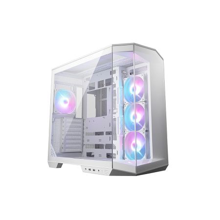 Корпус MSI MAG PANO 100R PZ WHITE, ATX/mATX, 518.7(D)*290(W)*482(H) mm, Side: 3x 120mm A-RGB Fan, Rear: 1x 120mm A-RGB Fan
