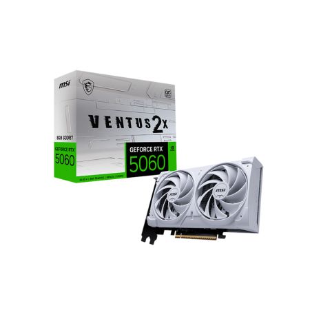 Видеокарта MSI GeForce RTX 5060 8G VENTUS 2X WHITE PCI-E 5.0