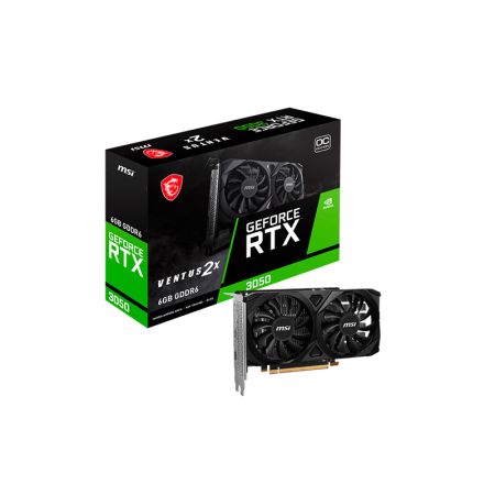 Видеокарта MSI GeForce RTX 3050 6G VENTUS 2X E OC 6G/96-bit
