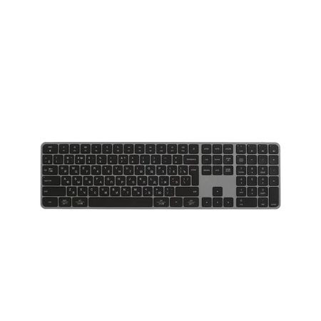 Клавиатура Meetion K230MW (109кл, английская/русская раскладка, Bluetooth+радиоканал, кабель USB Type-C - USB Type-A) Gray black
