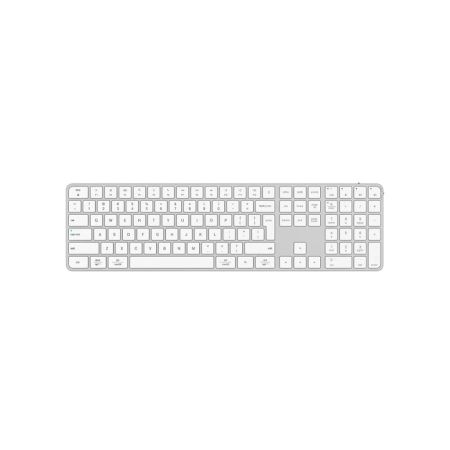 Клавиатура Meetion K230MW White (109кл, английская/русская раскладка, Bluetooth+радиоканал, кабель USB Type-C - USB Type-A) Silver white